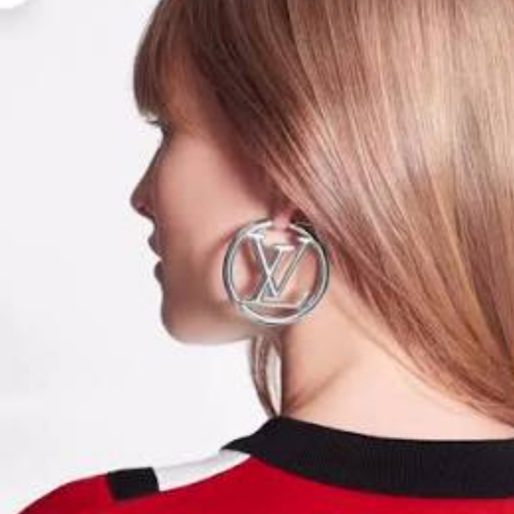 JUMBO Size Luxury Brand Hoop Earring In Silver Color Exact Match 🔥💥🫦💯🩷✨️👍